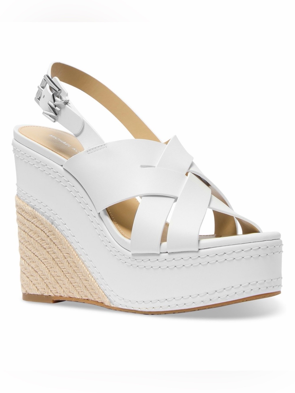 Michael Kors Nora Wedge Leather Sandals size 10